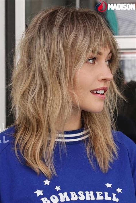 Medium length hairstyles with layers and bangs. Pin on Hairstyles