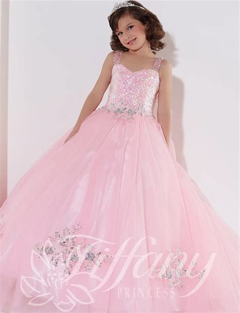 Pink Princess Kids Prom Dress Children Pageant Dresses For Little Girls