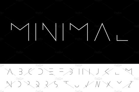 Minimalistic English Alphabet Graphic Objects Creative Market