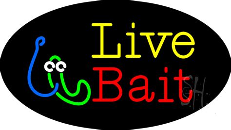 Live Bait Animated Neon Sign Business Neon Signs Everything Neon