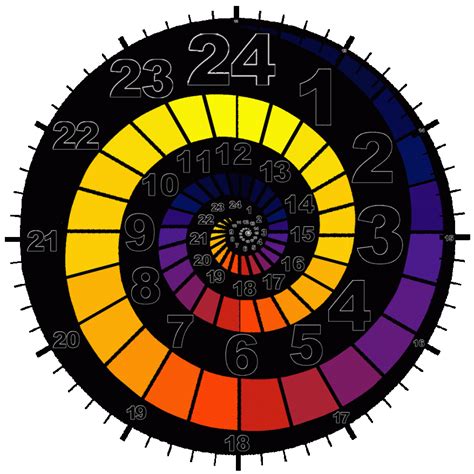 More images for 24 hour clock converter printable » 24 Hour Clock - Spiral - Free Printable / Template ...
