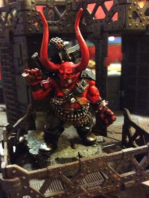 Hellboy Ogryn Conversion Warhammer 40k Miniatures Minatures Chaos