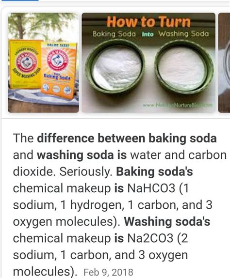 Difference Between Washing Soda And Baking Soda