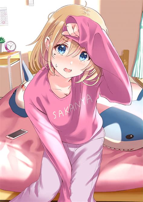 2k Free Download Shiokazunoko Anime Anime Girls Vertical Pyjamas
