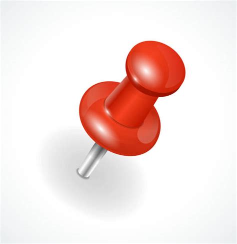 Clip Art Of A Red Push Pin Illustrations Royalty Free Vector Graphics