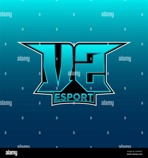 Vz Logo Esport Gaming Initial With Blue Light Color Design Vector