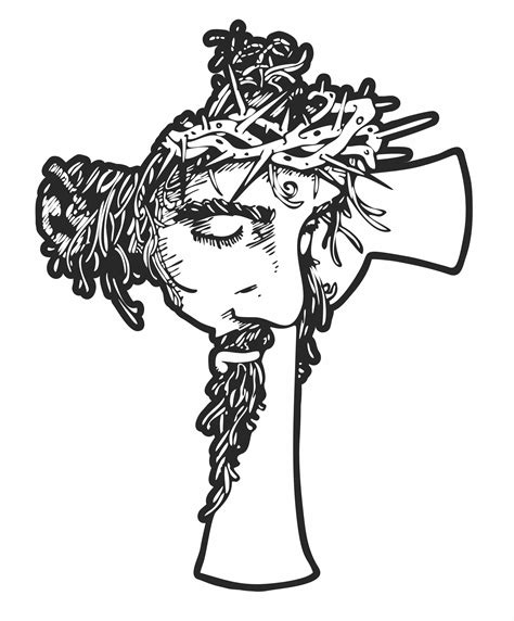 Check out our jesus cross clipart selection for the very best in unique or custom, handmade pieces from our shops. Jesus Christ Face Christian Crown of Thorns Lord GOD Cross ...