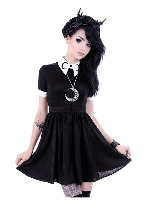 Restyle Moon Gothic Dress Attitude Clothing