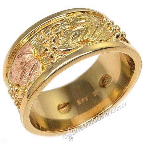 Landstrom's® 14k Black Hills Gold Mens Wedding Ring - BlackHillsGold.Direct