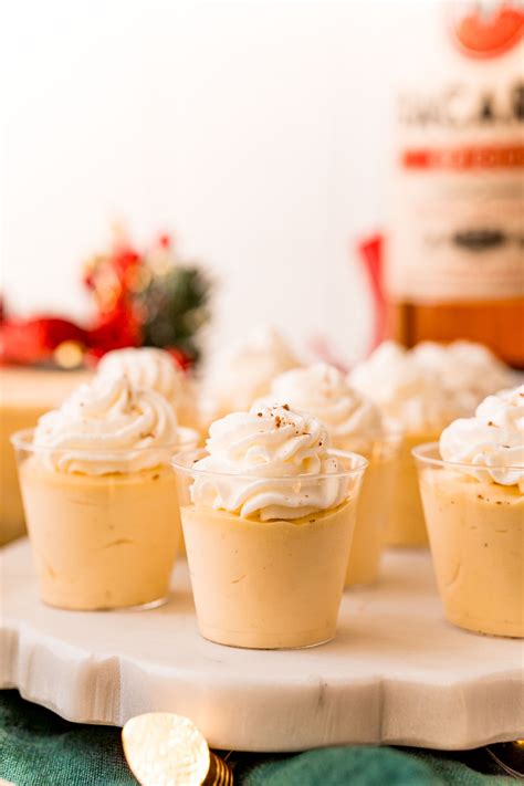 Eggnog Pudding Shots With Rum Sugar And Soul