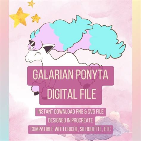 Galarian Ponyta Magic Digital Svg Extravaganza For Craft Lovers