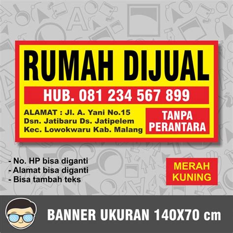 Contoh Tulisan Rumah Dijual Gudang Materi Online