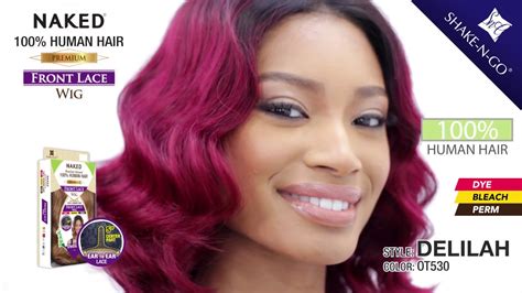 Naked Human Hair Premium Front Lace Wig DELILAH YouTube