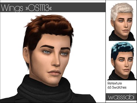 Wasssabis Retexture Os1113 Mesh Needed The Sims 4 Male Hair