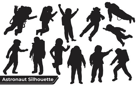 Astronaut Silhouette Vector Art Icons And Graphics For Free Download
