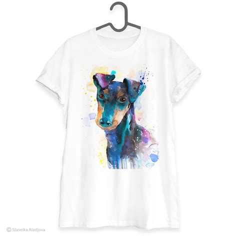 Manchester Terrier Art T Shirt Art By Slaveika Aladjova
