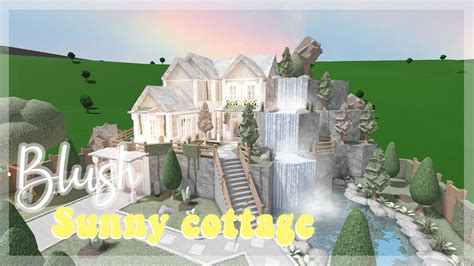 Welcome To Bloxburg Blush Sunny Cottage Speed Build Youtube