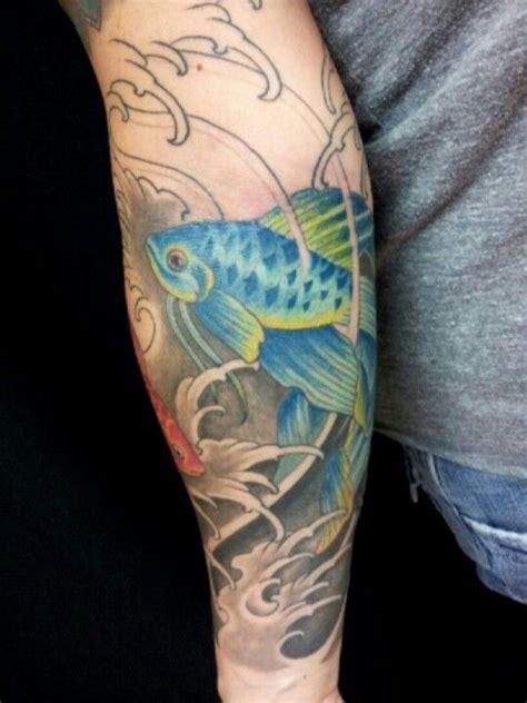Fighting Fish Tattoo Check Out Pacific Soul Tattoo In Honolulu And See