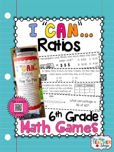 6th grade math test preparation topics 6th grade numbers operations quantitative reasoning quiz sixth grade patterns relationships algebraic reasoning quiz 6th grade geometry and spatial reasoning quiz 6th grade measurement quiz 6th grade probability and statistics. 6th Grade Math Game on Ratios and Unit Rate. Perfect for ...