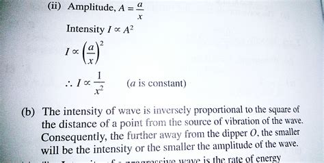 intensity of circular waves (affected by ampitude or distance ...