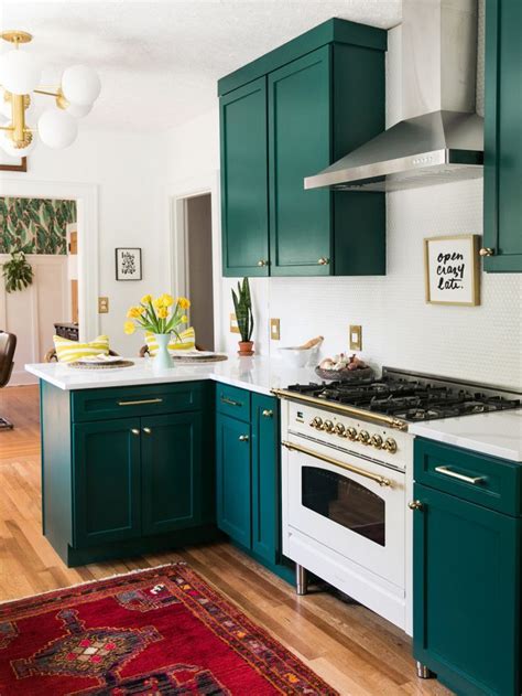 15 Green Kitchen Cabinets That Arent All Sage Green Kitchen Cabinets
