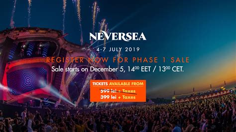 You can also sell your spare neversea tickets on viagogo, and listing tickets is free. Iată ce artiști vor performa pe scenele NeverSea în ...