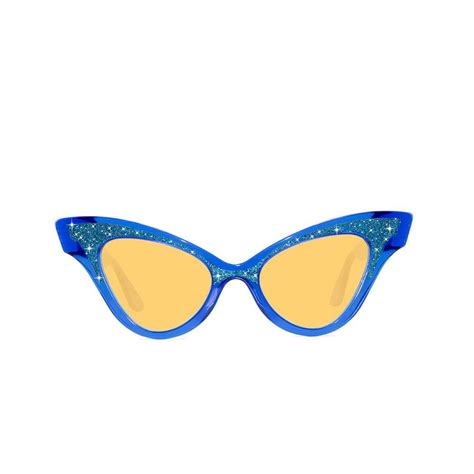 Winged Cat Eye Sunglasses Clear Blue Joiuss™ Cat Eye Sunglasses