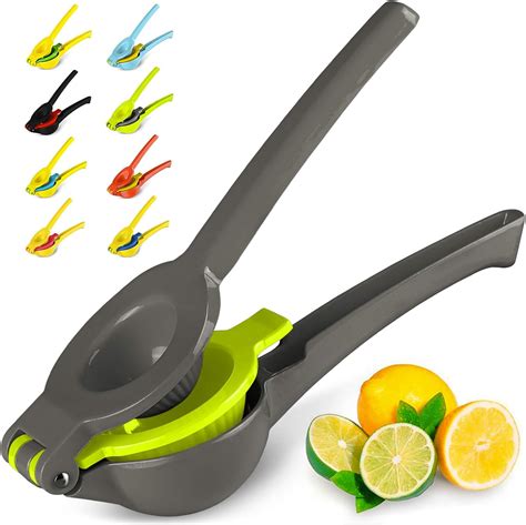 Zulay Metal 2 In 1 Lemon Lime Squeezer Hand Juicer Lemon