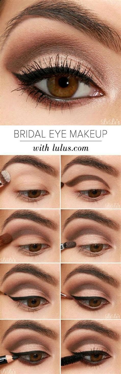 How to apply eye makeup step by with pictures; 10 Easy Step By Step Makeup Tutorials For Brown Eyes