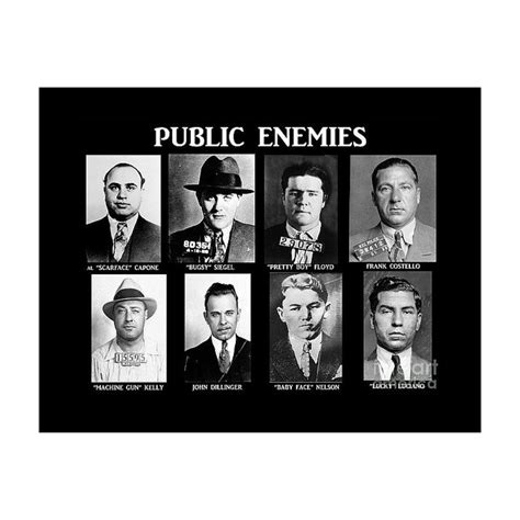 Original Gangsters Public Enemies Framed Print By Paul Ward In 2022