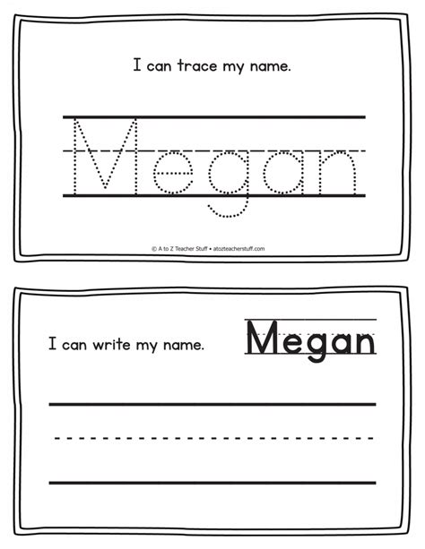 Megan Name Printables For Handwriting Practice A To Z Teacher Stuff