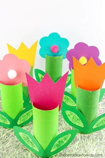 Toilet Paper Roll Flowers Craft The Best Ideas For Kids