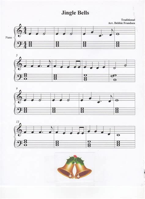 Jingle Bells Easy Piano Beginner Christmas Piano Jingle Bells Sheet