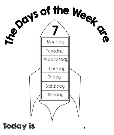 Enjoy Teaching English Days Of The Week Coloring Worksheets