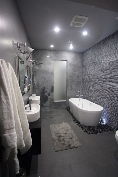 20 Trendy Gray Bathroom Interiors In Contemporary Style