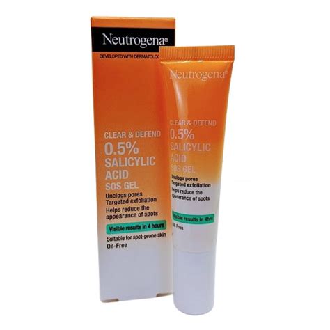 Neutrogena Clear And Defend Neutrogena SOS Face Gel Salicylic Acid Oil Free Ml Unclog Pores