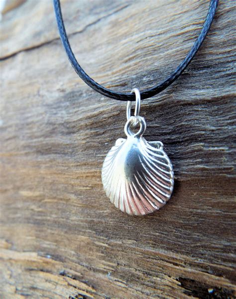 Shell Pendant Silver Sterling 925 Seashell Handmade Necklace Ocean