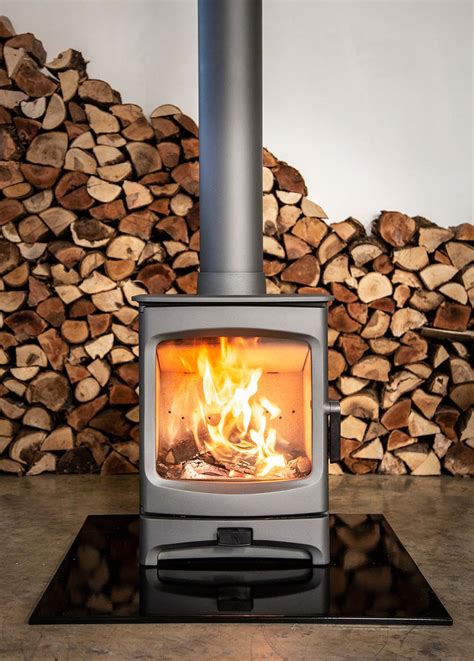 Wood Burning Stove Multi Fuel Fireplace Log Burner Woodburning 5kw Top