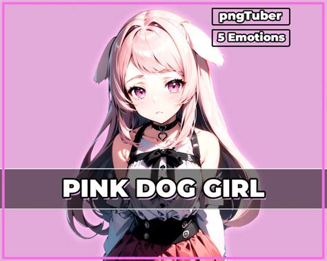 Pngtuber Pink Puppy Dog Girl 2d Vtuber Premade And Presetup Model With