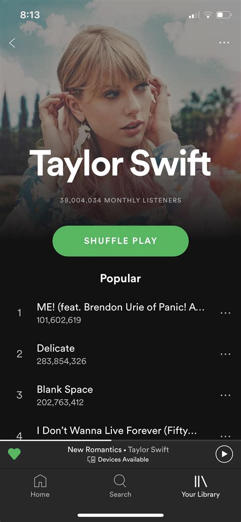 Me Has Passed 100m Streams On Spotify 🥳 Rtaylorswift