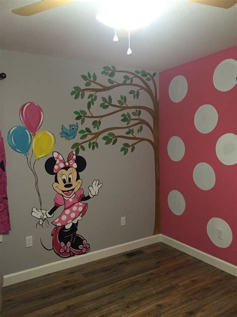 I Painted This Nursery With A Minnie Mouse And Polka Dot Theme💗 Polka