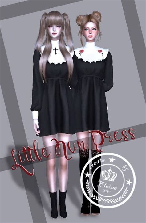 Elainevv Little Nun Dress Download Simfileshare If Sims 4