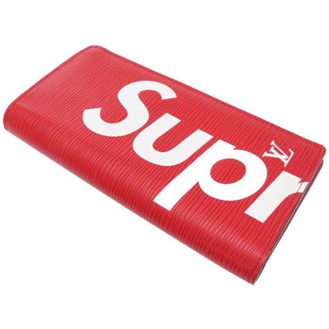 Red Supreme×louisvuitton Wallet