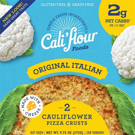 Califlour Foods Cauliflower Pizza Crust Original Italian 975 Oz 2 Crusts