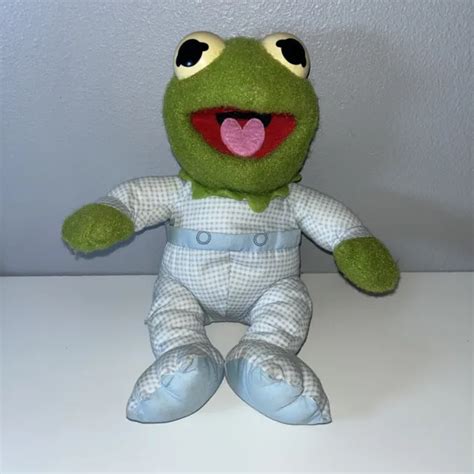 Vintage 1984 Muppet Babies Baby Kermit Frog Plush Hasbro Jim Henson