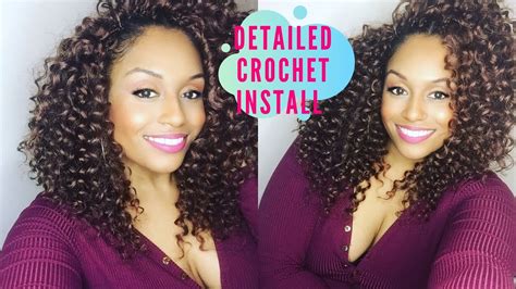 Detailed Crochet Install Freetress Beach Curl Easy To Install No Cornrows Youtube