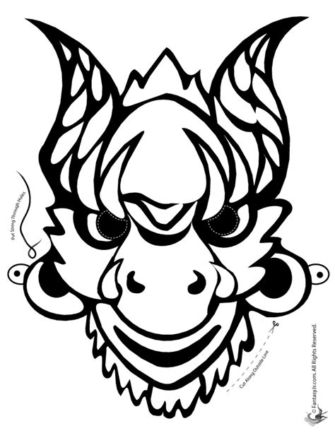 Free valentines day facebook post template. Chinese Dragon Mask Coloring Page - Woo! Jr. Kids Activities