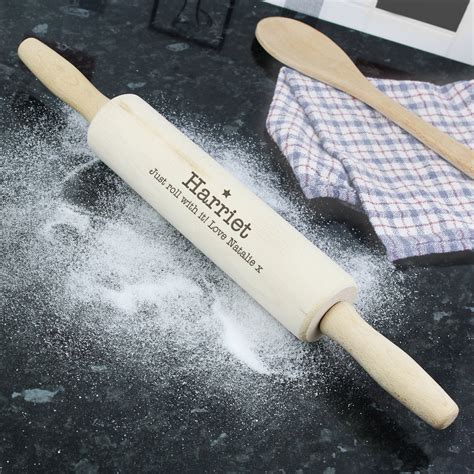 Personalised Baker Baking Rolling Pin Add Any Name Kitchen Etsy