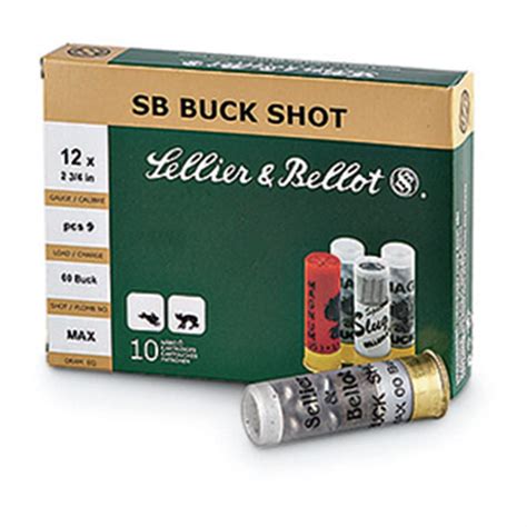 sellier and bellot 12 gauge 2 3 4 00 buckshot 12 pellets 250 rounds 85630 12 gauge shells