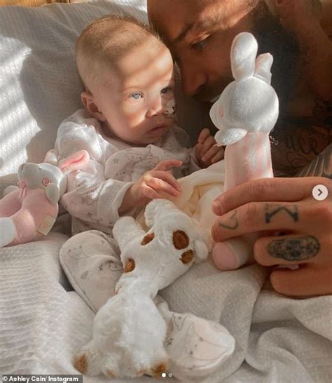 Safiyya also posted pictures of herself cradling azaylia and said: UK: EOTB's Ashley Cain brings daughter Azaylia home for a few days before more treatment ...